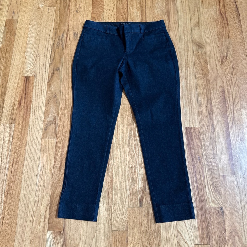 Banana Republic Factory Sloan Crop Denim Chambray 2 Petite Mid Rise